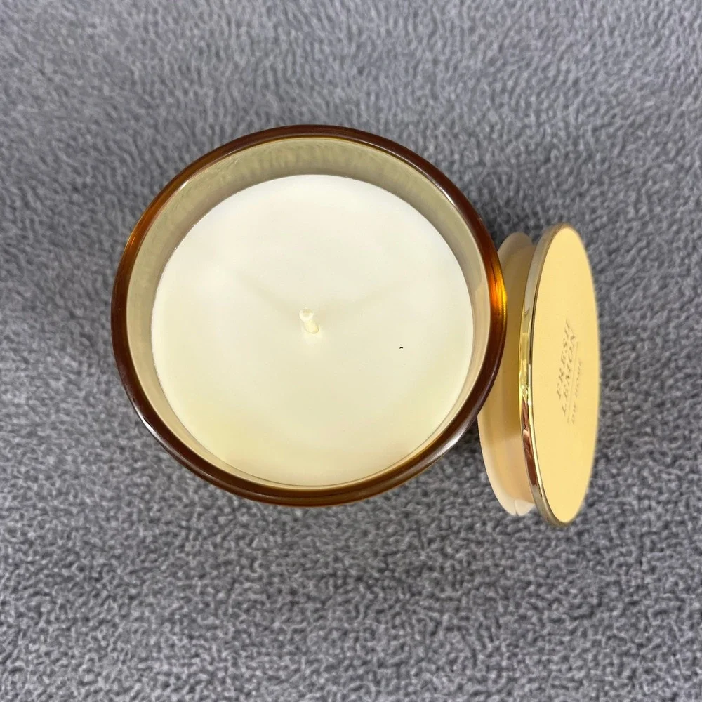 2x DW Home Fresh Lemon Scented Candle 9 oz Yellow Glass Jar Citrus Hand Poured